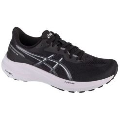 Buty do biegania Asics GT-1000 13 1012B663-003 czarne. Czarne obuwie sportowe damskie bez wzorów, z gumy, do biegania. Za 735.00 zł.