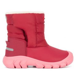 Śniegowce Hunter. Czerwone śniegowce dziewczęce Hunter, bez zapięcia. Za 299.99 zł.