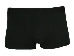 Klasyczne Męskie Bokserki, Bawełna z Elastanem, Czarne, Obcisłe. Czarne bokserki męskie Pako Jeans, l, bez wzorów, z bawełny. Za 33.00 zł.
