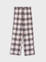 Spodnie od piżamy w kratę - różowy. Czerwone piżamy damskie Sinsay, l, bez wzorów, bez ramiączek. Za 25.99 zł.