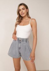 Niebieskie Bawełniane Szorty Casual Jeansowe o Luźnym Kroju Feanyre. Niebieskie szorty damskie Born2be, l, bez wzorów, z bawełny, casualowe. Za 119.99 zł.