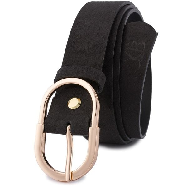 Pasek skórzany BELTIMORE r.100-115 cm E50 czarny. Czarne paski damskie bez wzorów. Za 41.90 zł.