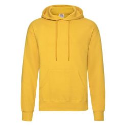 Męska Klasyczna Bluza Z Kapturem. Brązowe bluzy męskie Fruit of the Loom, m, bez wzorów, z kapturem. Za 86.99 zł.