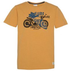 Koszulka chłopięca Protest PRTVIN JR t-shirt. Żółte t-shirty dla chłopców Protest, bez wzorów, z jeansu, bez ramiączek. Za 69.90 zł.