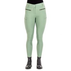 Damskie spodnie jeździeckie o pełnej przyczepności HV Polo Favourite Sporty. Zielone spodnie materiałowe damskie HV POLO, l, bez wzorów, do jazdy konnej. Za 491.05 zł.
