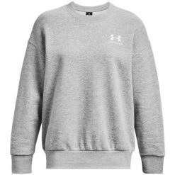 Bluza Under Armour Icon Fleece Crew. Szare bluzy damskie Under Armour, bez wzorów, bez kaptura, na fitness i siłownię. Za 179.99 zł.