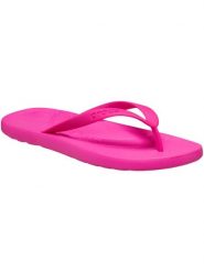 Japonki damskie Crocs Flip. Czerwone klapki damskie Crocs, z aplikacjami, z jeansu, eleganckie, bez obcasa. Za 119.99 zł.