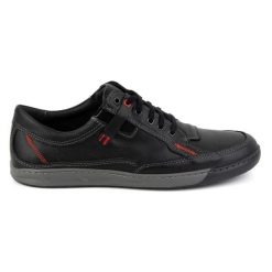 KOMODO Buty męskie skórzane Casual 932K czarne. Czarne półbuty na co dzień męskie casualowe, bez zapięcia. Za 367.89 zł.
