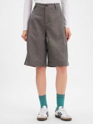 Noisy May bermudy z modułowym krojem Kobiety szary, L. Szare szorty damskie Noisy may, l, bez wzorów, biznesowe. Za 179.95 zł.