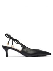 Furla Czółenka Poppy Slingback YM24FPO X30000 CN O6000 Czarny. Czarne czółenka damskie Furla, bez wzorów, ze skóry, bez obcasa, bez zapięcia. Za 969.99 zł.