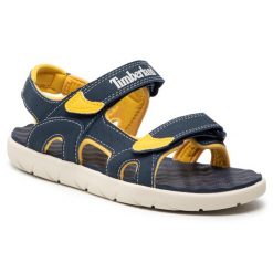 Sandały Timberland. Niebieskie sandały chłopięce Timberland, bez zapięcia. Za 159.99 zł.