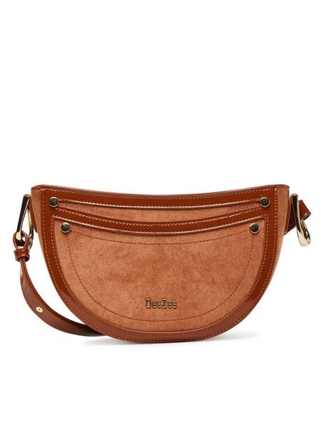 DeeZee Torebka C-DZE-S-006-08 Brązowy. Brązowe listonoszki damskie DeeZee, bez wzorów, z materiału, bez dodatków. Za 129.99 zł.