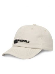 Karl Lagerfeld Jeans Czapka z daszkiem B2W33072 Kremowy. Białe czapki i kapelusze damskie Karl Lagerfeld Jeans, bez wzorów, z bawełny. Za 239.99 zł.