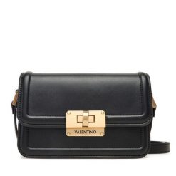 Torebka Valentino. Czarne listonoszki damskie Valentino, bez wzorów, bez dodatków. Za 379.99 zł.