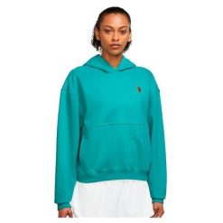 Damska bluza Nike W NKCT DF FLC HERITAGE HOODIE DC3580-392. Zielone bluzy damskie Nike, xs, bez wzorów, z bawełny, bez kaptura. Za 169.00 zł.