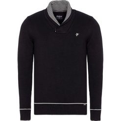 Sweter w kolorze czarnym. Czarne swetry przez głowę męskie Denim Culture, l, bez wzorów, z bawełny, bez kołnierzyka. W wyprzedaży za 139.95 zł.
