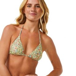 Góra od stroju kąpielowego Rip Curl Sea Of Dreams Sliding Tri. Zielone bikini damskie RIPCURL, xs, bez wzorów. Za 119.99 zł.