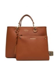 Emporio Armani Torebka EW000360 AF12103 M6030 Brązowy. Brązowe torebki do ręki damskie Emporio Armani, bez wzorów, ze skóry, bez dodatków. Za 1,359.00 zł.