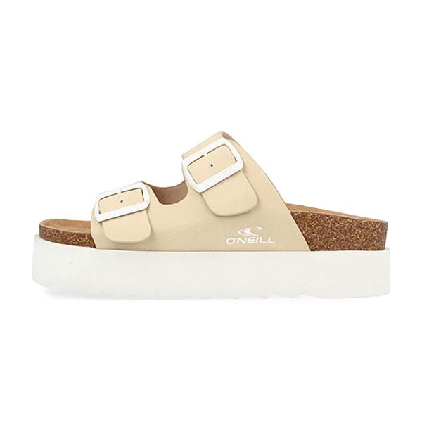 Klapki damskie O'Neill Platform Low. Brązowe klapki damskie O'Neill, bez wzorów, z materiału, sportowe, bez obcasa. Za 179.99 zł.