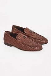 Loafersy męskie plecione skórzane BALDININI. Półbuty na co dzień męskie Baldinini, bez zapięcia. Za 2,439.00 zł.