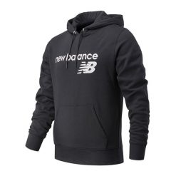 Bluza męska New Balance MT03910BK – czarna. Czarne bluzy męskie New Balance, m, bez wzorów, z bawełny, z kapturem. Za 99.99 zł.