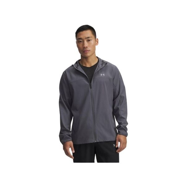 Kurtka wodoodporna Under Armour Velociti Pro Storm. Szare kurtki męskie Under Armour, l, bez wzorów, z materiału, bez kaptura. Za 402.60 zł.