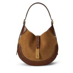 Torebka Polo Ralph Lauren. Brązowe torebki do ręki damskie Polo Ralph Lauren, bez wzorów, klasyczne, bez dodatków. Za 2,899.00 zł.
