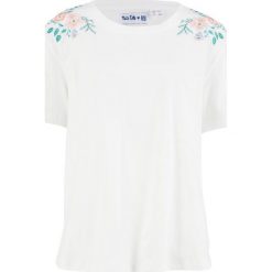 Shirt z rękawami 1/2 z kolekcji Maite Kelly bonprix biel wełny z haftem. Bluzki damskie bonprix. Za 37.99 zł.
