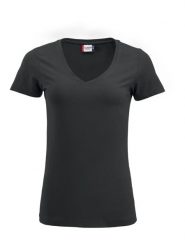 Clique Arden damska koszulka z dekoltem w serek elastyczna w jersey czarna –. Czarne t-shirty damskie CLIQUE, xl, bez wzorów, z bawełny, bez kołnierzyka. Za 113.12 zł.