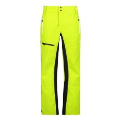 Spodnie narciarskie CMP. Żółte spodnie sportowe męskie CMP, na zimę, m, bez wzorów, narciarskie. W wyprzedaży za 820.80 zł.