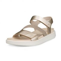 Buty eleganckie damskie Ecco Sandale Flowt. Żółte obuwie sportowe damskie ecco, bez wzorów, z materiału. Za 599.00 zł.