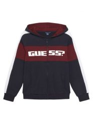 Guess Bluza L6RQ04 KA6R4 Granatowy Regular Fit. Niebieskie bluzy dla chłopców Guess, z aplikacjami, z bawełny, bez ramiączek, bez kaptura. Za 239.99 zł.
