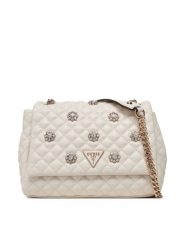Guess Torebka Everlee HWEG86 79210 Écru. Torebki do ręki damskie Guess, z aplikacjami, ze skóry, wizytowe, bez dodatków. Za 439.99 zł.