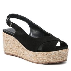 Espadryle Jenny Fairy. Czarne klapki damskie Jenny Fairy, bez wzorów, bez obcasa, bez zapięcia. Za 139.99 zł.