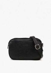 Czarna Torebka Dwukomorowa o Fasonie Małej Listonoszki Divillia. Czarne listonoszki damskie Born2be, bez wzorów, z jeansu, eleganckie, małe, bez dodatków. Za 139.99 zł.