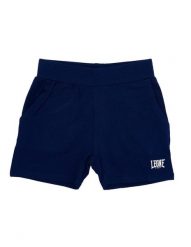 Foliowe spodenki dziewczęce. Niebieskie spodenki dla dziewczynek LEONE 1947 APPAREL, bez wzorów, z bawełny. Za 42.06 zł.