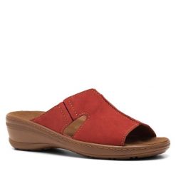 Klapki Go Soft. Czerwone klapki damskie GO SOFT, bez wzorów, bez obcasa. Za 199.99 zł.