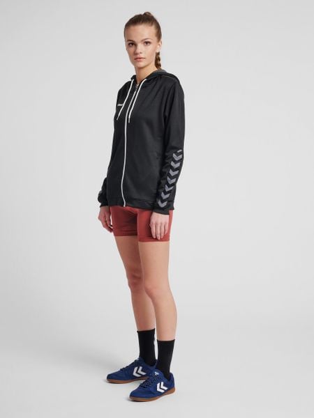 Bluza do piłki nożnej damska Hummel zip hml AUTHENTIC Poly. Czerwone bluzy damskie Hummel, s, bez wzorów, z dzianiny, z kapturem. Za 167.05 zł.