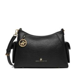 Torebka Beverly Hills Polo Club. Czarne listonoszki damskie Beverly Hills Polo Club, bez wzorów, bez dodatków. Za 219.99 zł.