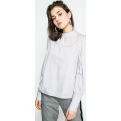 Vero Moda - Bluzka. Szare bluzki damskie Vero Moda, z bawełny, casualowe, ze stójką. W wyprzedaży za 69.90 zł.