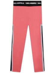 Karl Lagerfeld Kids Legginsy Z14202 D Różowy Regular Fit. Czerwone legginsy dla dziewczynek Karl Lagerfeld Kids, bez wzorów, z syntetyku. Za 419.99 zł.