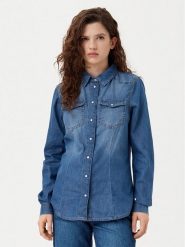 ONLY Koszula jeansowa Alexa 15315185 Niebieski Regular Fit. Niebieskie bluzki damskie Only, m, bez wzorów, z bawełny, bez kołnierzyka, bez ramiączek. Za 169.99 zł.