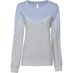 Bluza z koronką bonprix niebieski gołębi - jasnoszary melanż. Bluzy damskie marki MAKE ME BIO. Za 49.99 zł.