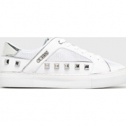 Guess Jeans - Buty. Szare obuwie sportowe damskie Guess Jeans, z aplikacjami, z gumy. Za 499.90 zł.