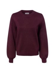 Nümph Sweter z dzianiny - Nubir Solid Kobiety lila, XL. Swetry damskie Nümph, xl, z aplikacjami, z dzianiny, bez kołnierzyka, bez ramiączek, bez kaptura. Za 349.95 zł.
