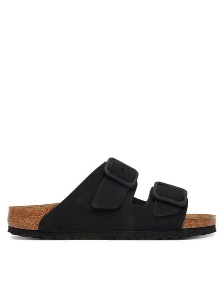 Birkenstock Klapki Arizona Wire Buckle 1031771 Czarny. Czarne klapki damskie Birkenstock, bez wzorów, z nubiku, bez obcasa. Za 538.99 zł.