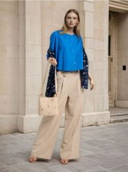 Spodnie culotte - kremowy. Białe spodnie materiałowe damskie Sinsay, l, bez wzorów. Za 49.99 zł.