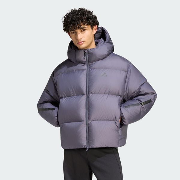 KURTKA PUCHOWA Z.N.E. Szare kurtki męskie Adidas, l, bez wzorów, z materiału, climawarm (adidas). Za 1,129.00 zł.
