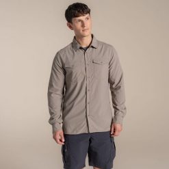 Koszula męska Nosilife Loukkos Long Sleeved. Brązowe koszule męskie Craghoppers, l, bez wzorów, z materiału, bez kołnierzyka, bez ramiączek. Za 425.15 zł.