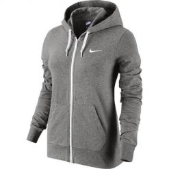 Bluza sportowa damska Nike Sportswear W Hoodie Full Zip Jersey. Szare bluzy damskie Nike, bez wzorów, z jersey, z kapturem. Za 342.00 zł.